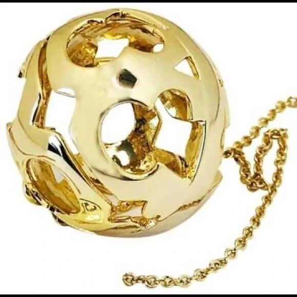 NWT Tory Burch Gold Logo Bubble 32 in. Necklace - Picture 5 of 11